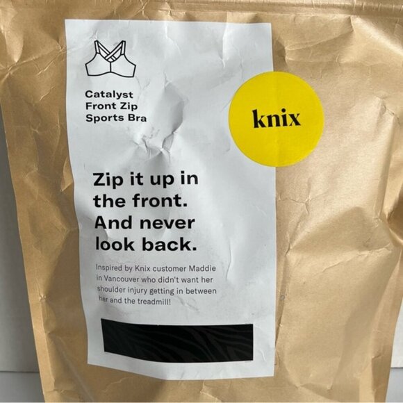 Knix - Women’s Catalyst Front Zip Sports Bra - Zebra. Size: 7 +. (1778) - Picture 4 of 15